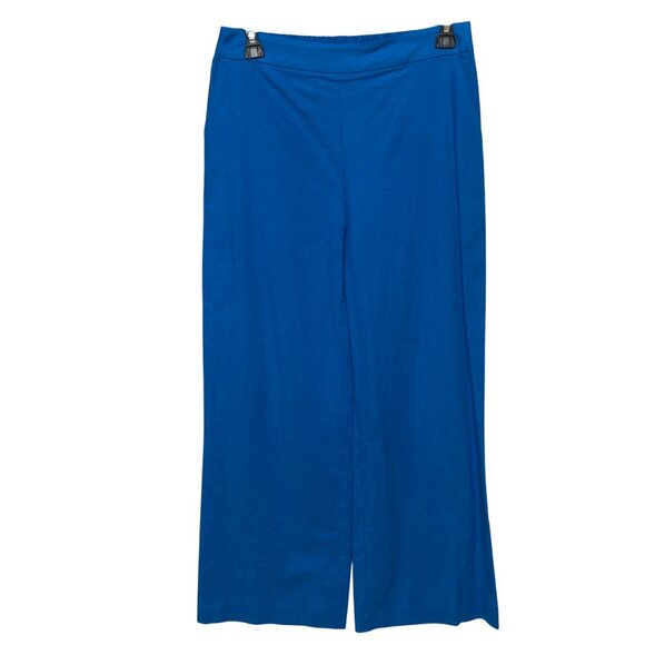Alex Marie $109 Womens Wide-Leg Blue Pants Linen Blend Elastic Waist Sm NWT - Picture 2 of 6